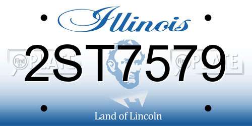 2ST7579 Illinois License Plate
