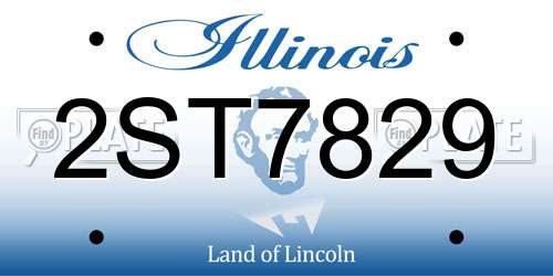2ST7829 Illinois License Plate