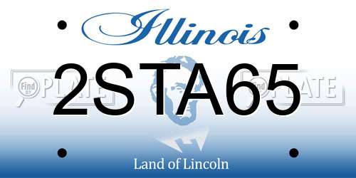 2STA65 Illinois License Plate