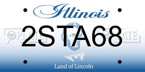 2STA68 Illinois License Plate