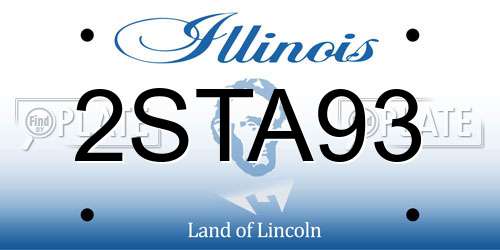 2STA93 Illinois License Plate
