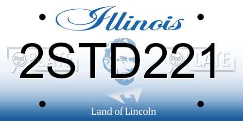 2STD221 Illinois License Plate