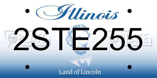 2STE255 Illinois License Plate