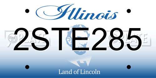 2STE285 Illinois License Plate