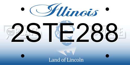 2STE288 Illinois License Plate