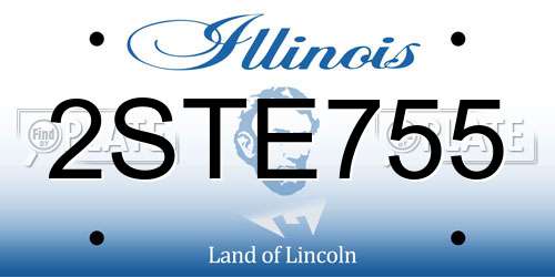 2STE755 Illinois License Plate