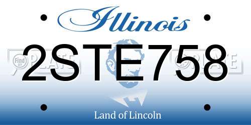 2STE758 Illinois License Plate
