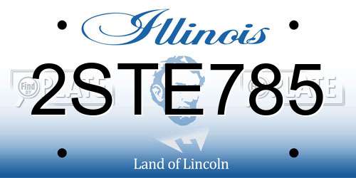 2STE785 Illinois License Plate