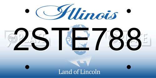 2STE788 Illinois License Plate