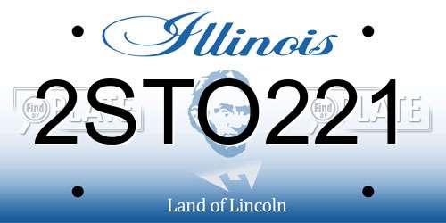 2STO221 Illinois License Plate