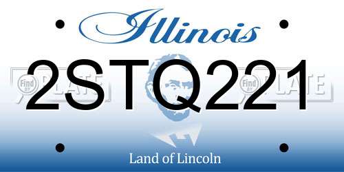 2STQ221 Illinois License Plate