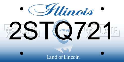 2STQ721 Illinois License Plate