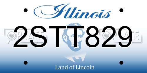 2STT829 Illinois License Plate