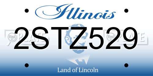 2STZ529 Illinois License Plate