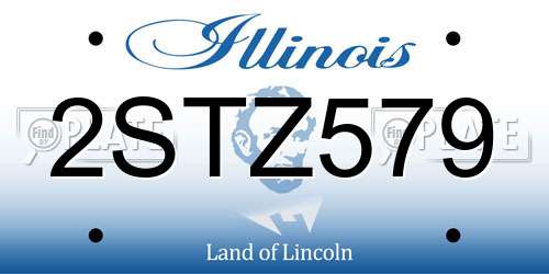 2STZ579 Illinois License Plate
