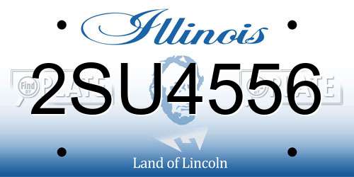 2SU4556 Illinois License Plate
