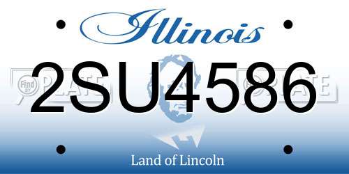 2SU4586 Illinois License Plate