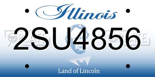 2SU4856 Illinois License Plate