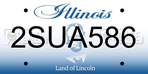 2SUA586 Illinois License Plate