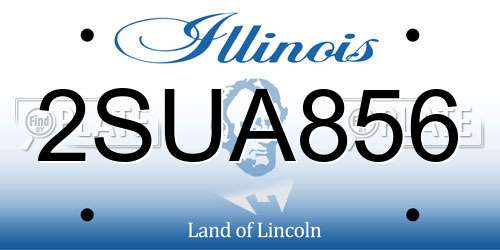 2SUA856 Illinois License Plate