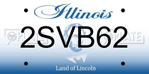 2SVB62 Illinois License Plate