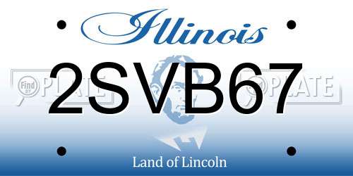 2SVB67 Illinois License Plate