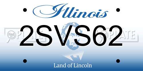 2SVS62 Illinois License Plate