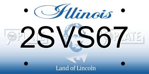 2SVS67 Illinois License Plate