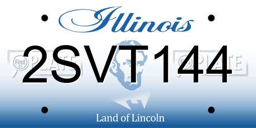 2SVT144 Illinois License Plate