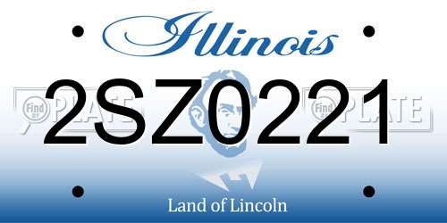 2SZ0221 Illinois License Plate