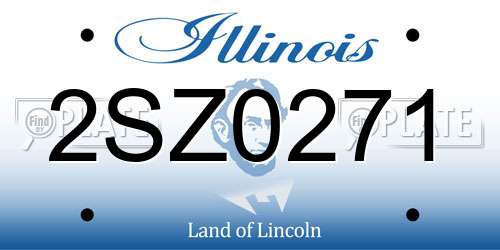 2SZ0271 Illinois License Plate