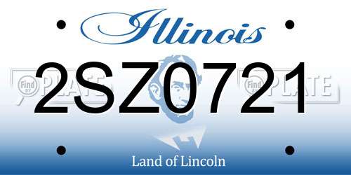 2SZ0721 Illinois License Plate