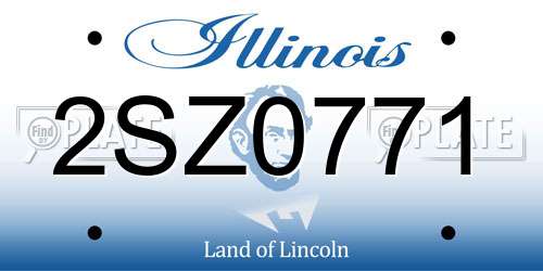 2SZ0771 Illinois License Plate