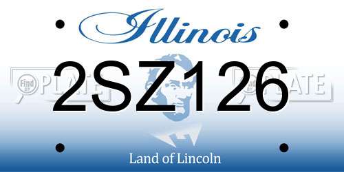2SZ126 Illinois License Plate
