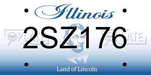 2SZ176 Illinois License Plate