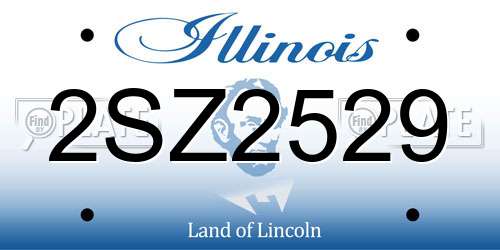 2SZ2529 Illinois License Plate