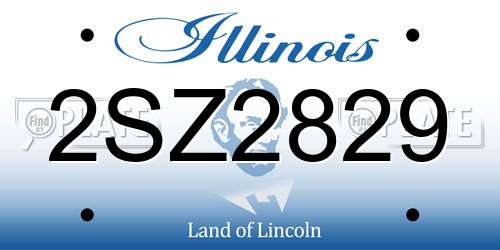 2SZ2829 Illinois License Plate
