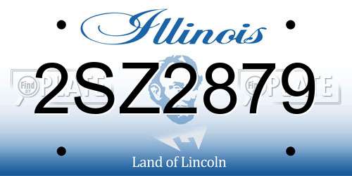 2SZ2879 Illinois License Plate
