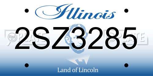 2SZ3285 Illinois License Plate