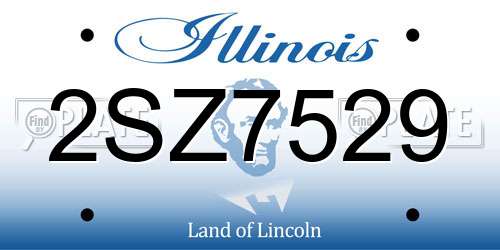 2SZ7529 Illinois License Plate