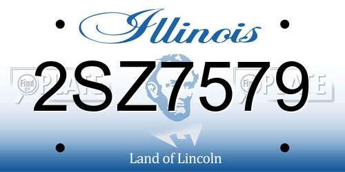 2SZ7579 Illinois License Plate