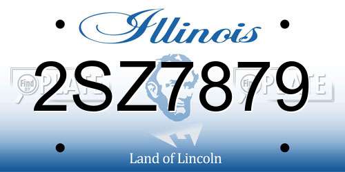 2SZ7879 Illinois License Plate