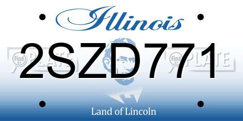 2SZD771 Illinois License Plate