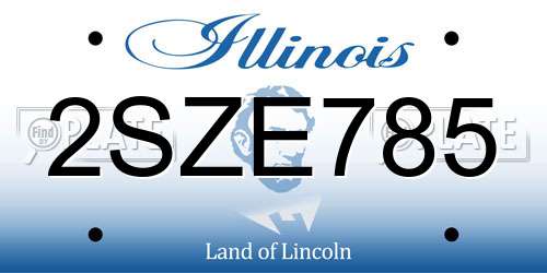 2SZE785 Illinois License Plate