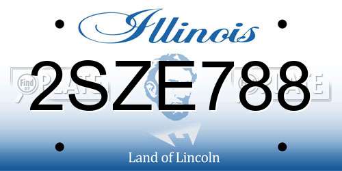 2SZE788 Illinois License Plate