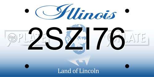 2SZI76 Illinois License Plate