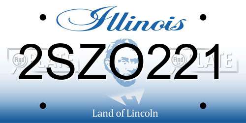 2SZO221 Illinois License Plate