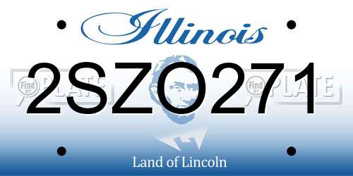 2SZO271 Illinois License Plate