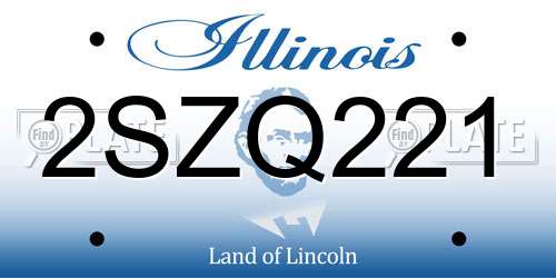 2SZQ221 Illinois License Plate