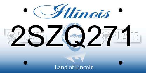2SZQ271 Illinois License Plate